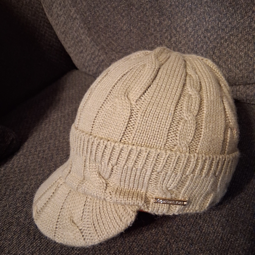 Michael Kors Beige Knit Cap